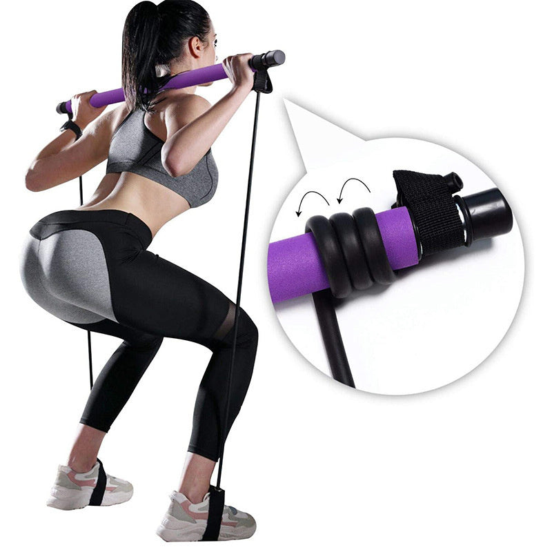 Fitness Yoga Pilates Bar Portable Gym